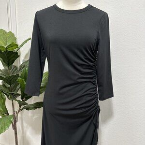 Banana Republic Women's Midi 3/4 Sleeve Stretch Dress Size S Black NWT $119